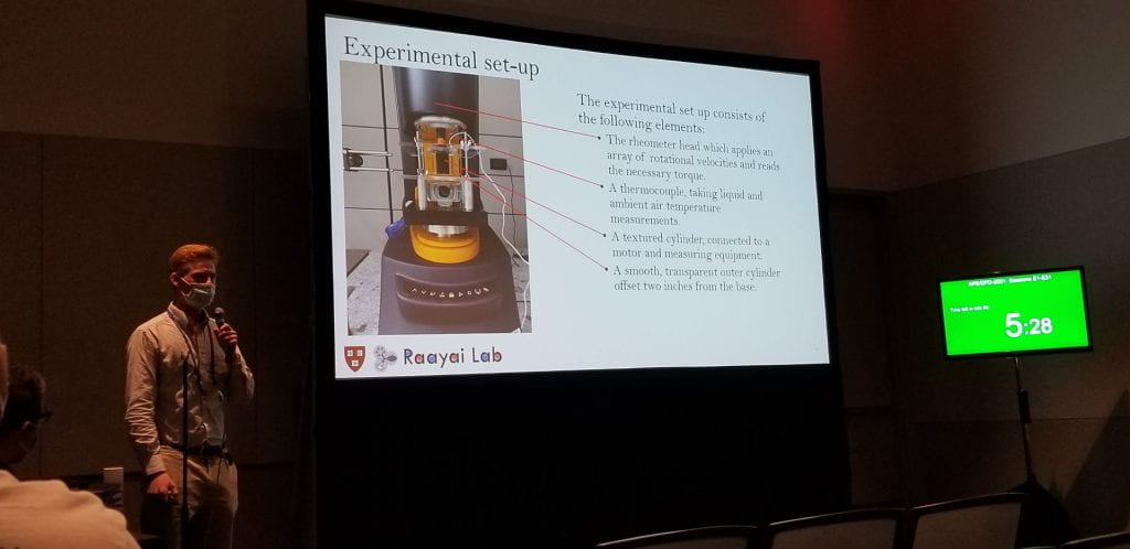Lars Caspersen presenting at APS