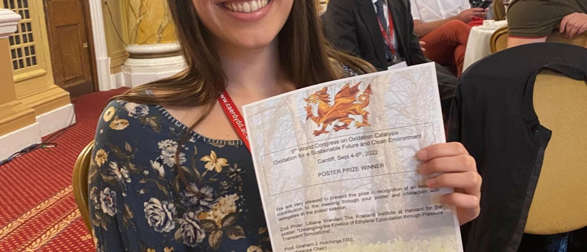 Lilliana Brandão (Reece Lab) Wins Poster Prize at 9th World Conference on Oxidation Catalysis